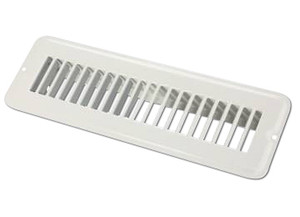 JR - 2in X 10in Floor Register Undampered Metal White - 02-28925