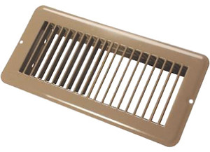 JR - 4in X 10in Floor Register Undampered Metal Brown - 02-28995