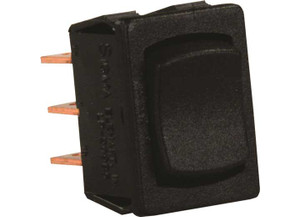 JR - Mini Dpdt Momon/off/momon Switch Black - 13445