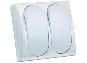JR - Modular Spst On/off Double Switch White - 13585