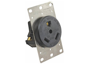 JR - 30 Amp Receptacle W/mounting Plate - 15075