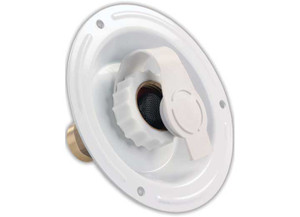 JR - City Water Dish Metal White Fpt - 62115