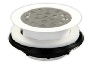 JR - Plastic Shower Strainer W/shower Grid White - 95155