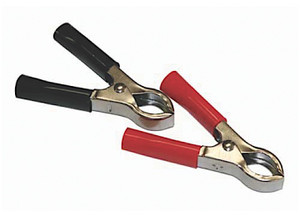 J T & T - 50 Amp Clamps W/ Vinyl Handles Red/black 1 Set - 254F