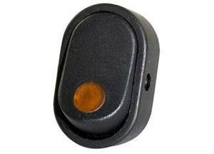 J T & T - Amber Illum Oval Rocker 16a 12v S.p.s.t. 1 Pc - 2702-4J