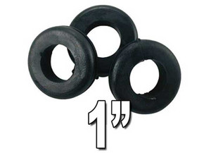 J T & T - 1in Mounting Hole Black Grommet 4 Pcs - 4408H