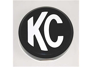 KC Hilites - Cover: 6in Rnd Blk W/wht Kc Hard (ea) - 5105