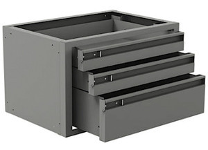 Holman - Steel 3 Drawer Cabinet 20 W X 12  H X 13.5 D Shelf Accessories Grey - 40080