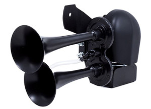 Kleinn Air Horns - Bolt On Direct Drive Air Horn Kit For Harley Davidson Motorcycles (1978up) - HOGKIT-1BK
