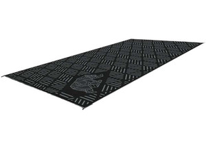 Kuma Outdoor Gear - Striped Peaks Outdoor Mat  18ft X 9ft (black/grey) - 885-KM-SP-GB-18