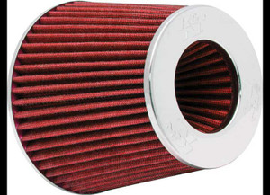 K&N Filters - 6in Od B X 5inh W/4in 31/2in 3india Flg W/inverted Filter Top Universal Chrom - RG-1001RD