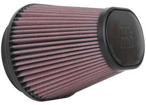 K&N Filters - Universal Clamp On Air Filter 3.93in Dia Id Oval Tapered Red - RU-70031