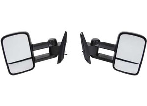 K-Source - 0713 Silverado/sierra Pair Manual Foldaway Oe Mirror Txtured Blk Extendable Towing Dual Glass - 62077-78G