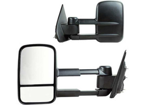 K-Source - 1417 Silverado/sierra 1500/2500 Black Manual Extendable Towing Mirror Pair - 62137-38G