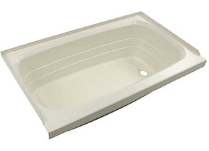 Lippert - 24in X 40in Bathtub; Right Drain  Parchment - 209392