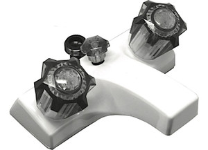 Lasalle Bristol - Utopia 4in White Lavshower Valvesmoked Handles Made In Usa 5 Year Warranty - 20373W21