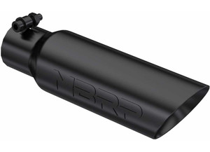 MBRP - Universal Tip 31/2in O.d. Dual Wall Angled 21/2in Inlet 12in Length  Bla - T5106BLK