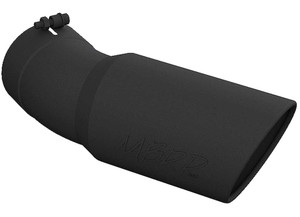 MBRP - Tip 6in O.d. Angled Rolled End 5in Inlet 15.5in In Length 30 Degree Bend B - T5154BLK