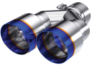 MBRP - Universal Stainless Steel Burnt End Tip 2.5 In Inlet Dual 3.5 In Od Out Single Wall - T5170BE