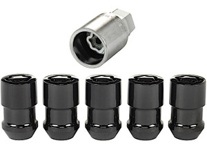McGard - 5lock Wheel Lock Set 1/220 Nut Cone Seat Dual 3/4 &13/16 Hex 1.46 In Oal Bla - 24548