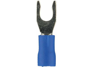 Metra - Blue Vinyl Spade Terminal 1614 Gauge #10 Package Of 100 - BVST10