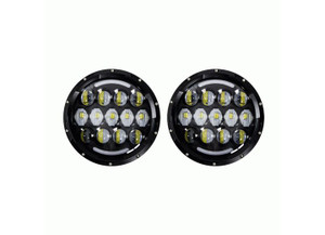 Metra - 7 In Round 13 Led With Partial Halo  Black Front Face - JP-704B