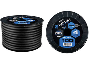 Metra - 100ft 4 Awg Black Cca Midseries Ground Cable - R4BK4-100