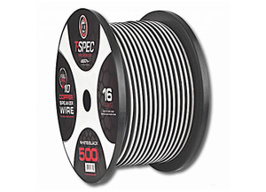 Metra - 12 Awg 125 Ft White/black Ofc Speaker Wire  V10 Series - V10SW12125-WB