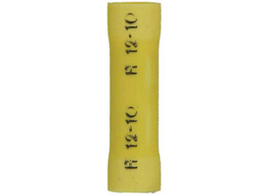 Metra - Yellow Vinyl Butt Connector 4 Gauge Package Of 25 - YVBC4
