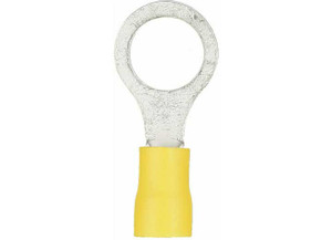Metra - Yellow Vinyl Ring Terminal 4 Gauge 1/2 Inch Package Of 25 - YVRT412