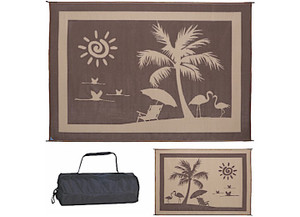 MG Innovative - Beach Paradise Mat Brown/beige 8' X 11' With Carrying Bag - BP8117