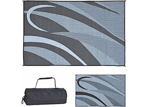 MG Innovative - Graphic Mat 8' X 12' Black/silver With Carry Bag. - GA1
