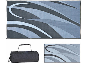 MG Innovative - Graphic Mat 8' X 16' Black/silver With Carry Bag. - GB1