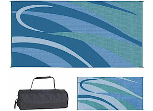 MG Innovative - Graphic Mat 8' X 16' Blue/green With Carry Bag. - GB3