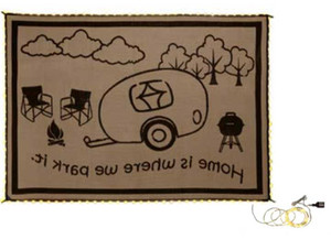 MG Innovative - Illuminated Patio Mat For Rv/home 8ft X 18ft  Brown - LRVH8187