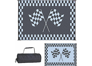 MG Innovative - Racing Mat 6' X 9' Black/white With Carry Bag. - RF6091