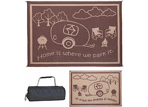 MG Innovative - Rv Home Mat Brown/beige 8' X 11' With Carrying Bag - RH8117