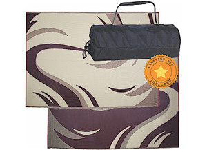 MG Innovative - Ming's Mark Inc 8' X 18' Burgundy/tan Modern Graphic Mat - SD8185