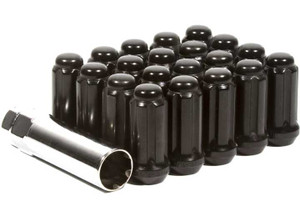 Method Race Wheels - Lug Nut Kit Extended Thread Spline M14x1.5 5 Black 20 Lugs - LK-W55014SEB