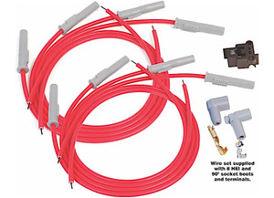 MSD Ignition - Super Conductor Spark Plug Wire Set 8 Cyl Multiangle Plug Socket/he - 31199