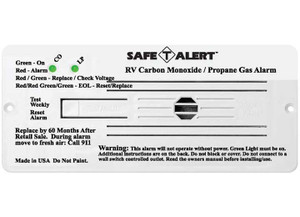 MTI - Combination Carbon Monoxide/propane Alarm  White Flush Mount 12 Vdc Hard Wire - 35-742-WT