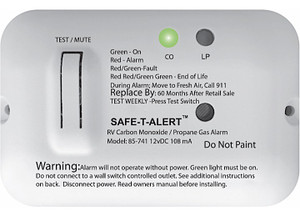 MTI - Combination Carbon Monoxide/propane Alarm Slimline Blk Surface Mount 12vdc Hard Wire (wht) - 85-741-WT