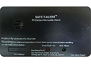 MTI - Carbon Monoxide Alarm  Black Rectangle Surface Mount 5 Yr Sealed In Lithium Battery - SA-340-BL