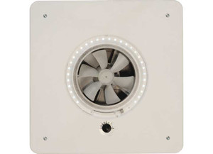 Maxxair - Mini Plus Manual Rv Roof Vent W/ 12v Fan  Led Light  White - 00-03801