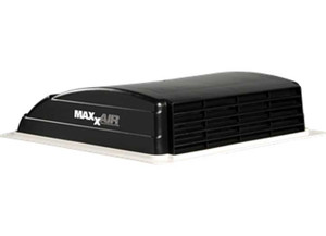 Maxxair - Maxxfan Mini Plus Manual Rv Roof Vent W/ 12v Fan  Led Light  Black - 00-03851
