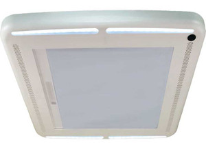 Maxxair - Maxxshade Plus Retractable Rv Roof Vent Shade W/leds  White - 00-03901