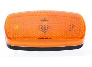 Optronics - Rectangular Reflector/cearance/marker Light Twistin Socket Amber Black Base - MC32ABS