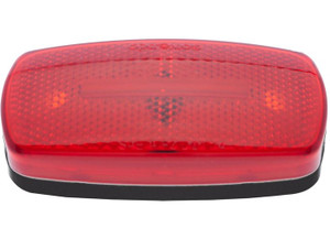 Optronics - Rectangular Reflector/clearance/marker Light Twistin Socket Red Black Base - MC32RBS