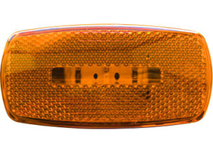 Optronics - Oval Led Clearance/marker Light Replaceable Lens One Series Black Base Amber - MCL0032ABS