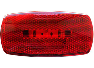 Optronics - One Led Mark Light Oval Blk Bse Red - MCL0032RBBP
